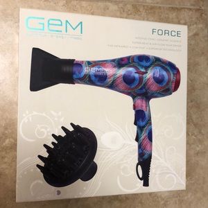 GEM Force Ionic Ceramic Hair Dryer Peacock Design